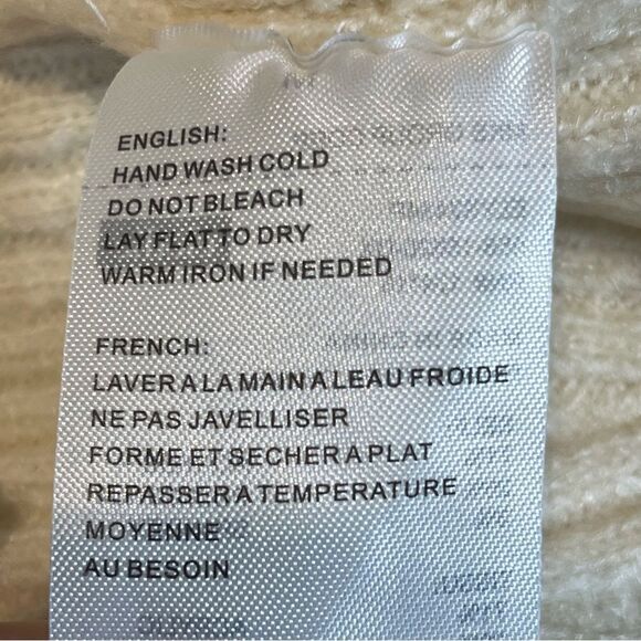 Elodie sweater ribbed brushed knit crewneck cream size medium Style ELYS2434P - Picture 10 of 12